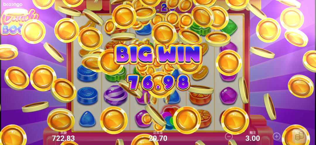 《轟炸糖果》BNG電子中獎畫面